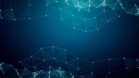 Blue abstract background for presentations, logo with moving elements Illustrazione stock