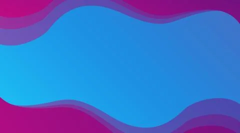 Blue abstract background with purple waves and space for text or image Stock Illustration