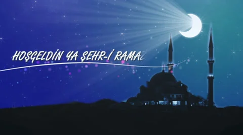 Blue abstract background ramadan ( ramazan ) Stock Footage 38540309