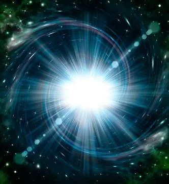 Blue abstract background with rays Stock Illustration