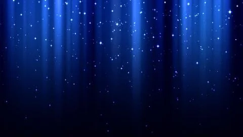 Blue abstract background rays of light, sparkles, northern lights, starry sky Stock Illustration