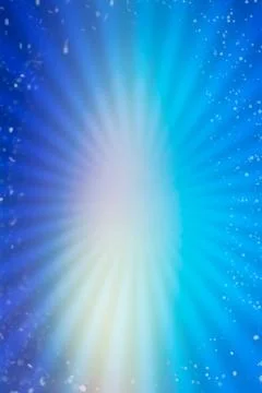 Blue abstract background with rays of light and snow on edges, with space for te Stock Illustration