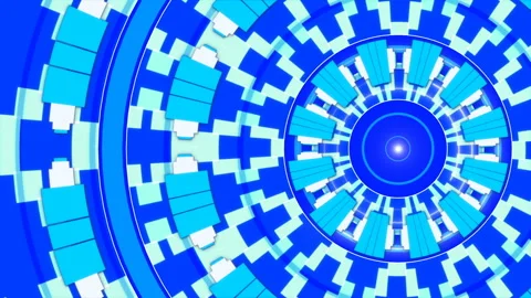 Blue abstract background, rotate shapes, loop Stock Footage 156983870