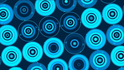 Blue abstract background, rotation circles, loop Stock Footage 144358047