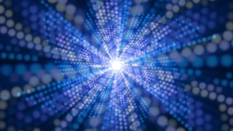 Blue abstract background, rotation particles, loop Stock Footage 155267234