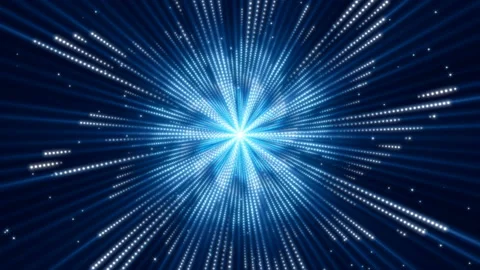 Blue abstract background, rotation shape and light, loop Stock Footage 153876606