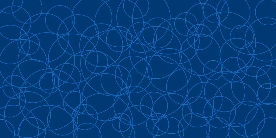 A blue abstract background showcases interconnected circles, forming a dyna.. Stock Illustration