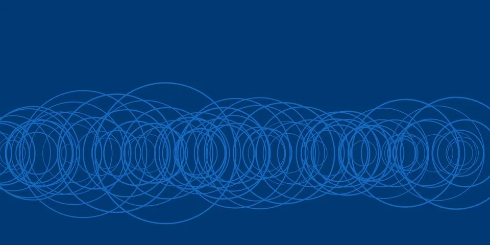 A blue abstract background showcases interconnected circles, forming a dyna.. Stock Illustration