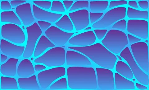Blue abstract background with smooth stones and glowing water. Blue gradient Stock Illustration