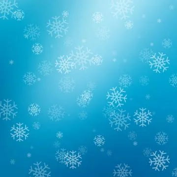 Blue abstract background with snowflakes Illustrazione stock