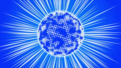 Blue abstract background, sphere and ray, loop Stock Footage 59921319