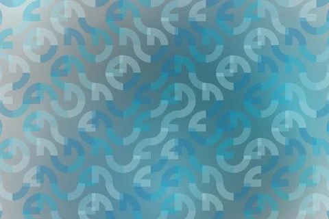 Blue abstract background with swirling patterns and shapes Stock Illustration