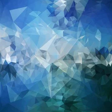 Blue abstract background, triangle design vector illustration Stock Illustration