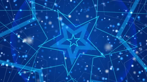 Blue abstract background, wave stars, loop Stock Footage 54657666