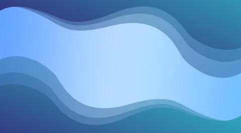 Blue abstract background with waves and space for text or image Stock Illustration