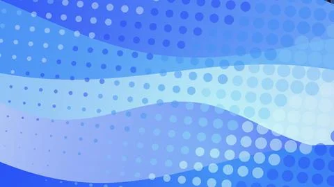 Blue abstract background with waves and dots pattern 스톡 일러스트