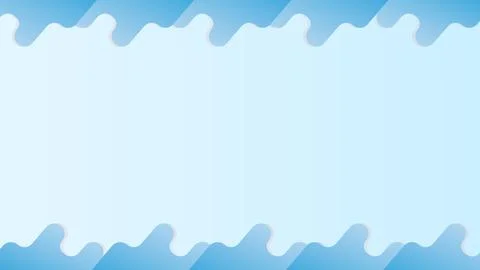 Blue Abstract Background with Wavy Design and Cloud-Like Shapes Stock Illustration