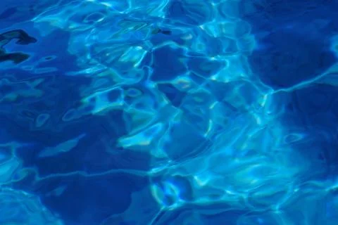 Blue abstract background of wavy water surface Stock Illustration