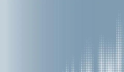 Blue abstract background with white halftone dot grid pattern and gradient Stock Illustration