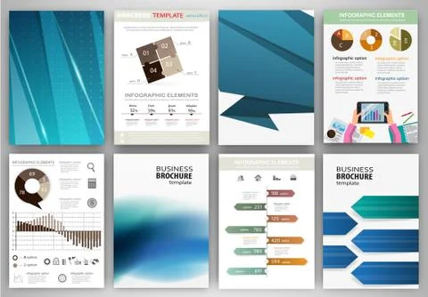 Blue abstract backgrounds and abstract concept infographics Stock Illustration