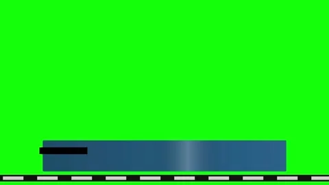 Blue abstract bar moving on green screen background Stock Footage 344028807