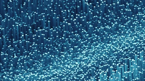 Blue Abstract bars Background pattern wall 3D render Projection Mapping element Stock Footage 147483246