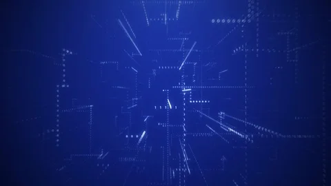 Blue Abstract Binary Code Background Stock Footage 113465348