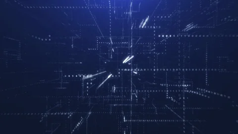 Blue Abstract Binary Code Background Stock Footage 114920078