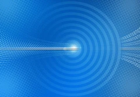 Blue abstract binary code background Stock Illustration