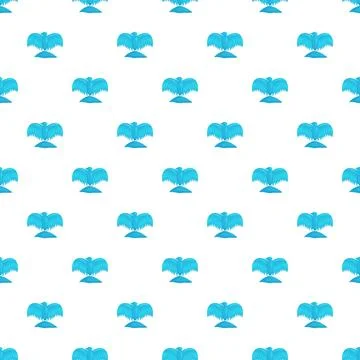 Blue abstract bird wing pattern on white background Illustrazione stock