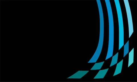 Blue Abstract on black background in vector illustration Stock Illustration