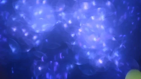 Blue abstract blurred background. bokeh from flashing lights Stock Footage 81581430
