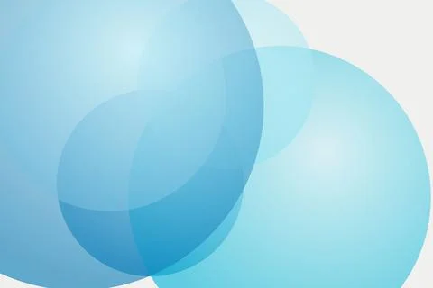Blue abstract bubbles with soft light and smooth shapes Stock Photos