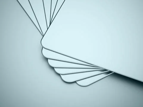 Blue abstract card concept rendered Stock Illustration