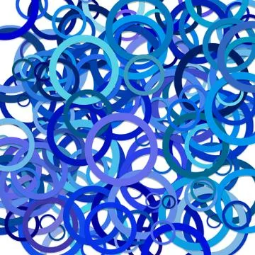 Blue abstract chaotic circle pattern background Stock Illustration