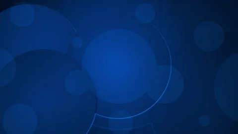 Blue abstract circle background layered round shapes, gradient depth, clean mode Stock Footage 340412130