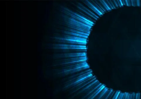 Blue abstract circle layer bloom bar background Stock Illustration