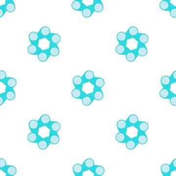 Blue abstract circle pattern seamless vector Stock Illustration