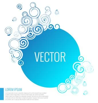 Blue abstract circle  vector background Stock Illustration