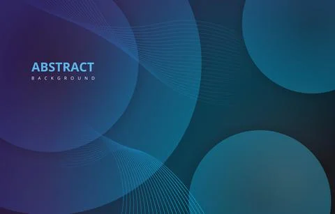 Blue Abstract Circle Wave Lines Gradient Texture Background Wallpaper Graphic Stock Illustration