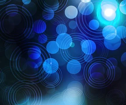 Blue abstract circles background Stock Illustration