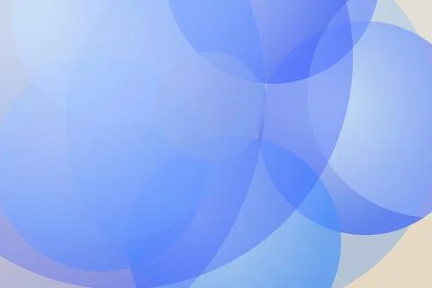 Blue abstract circles pattern with soft shapes and colors Stock Illustration
