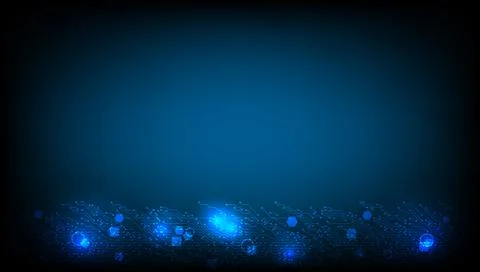 Blue Abstract Circuit Board Computer Technology Background Stock Illustration