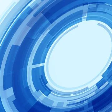 Blue Abstract Circular Design Illustrazione stock