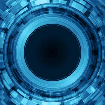 Blue Abstract Circular Design Stock Illustration