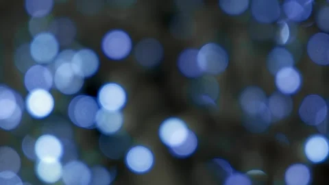 Blue abstract circular lights blurred bokeh dark background 스톡 동영상 301420434
