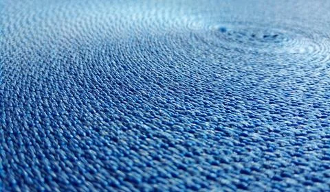 Blue abstract circular pattern of blue sling Stockfoto's