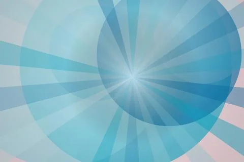 Blue abstract circular pattern with rays and gradient Stock Photos