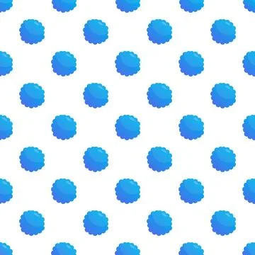 Blue abstract cloud shapes repeating seamless pattern design Illustrazione stock