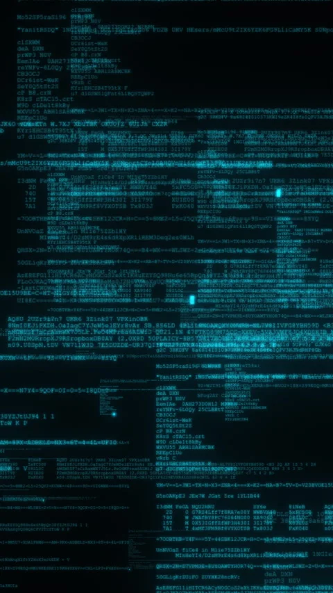 Blue Abstract Computer Data Matrix Background Loop Stock Footage 324146488